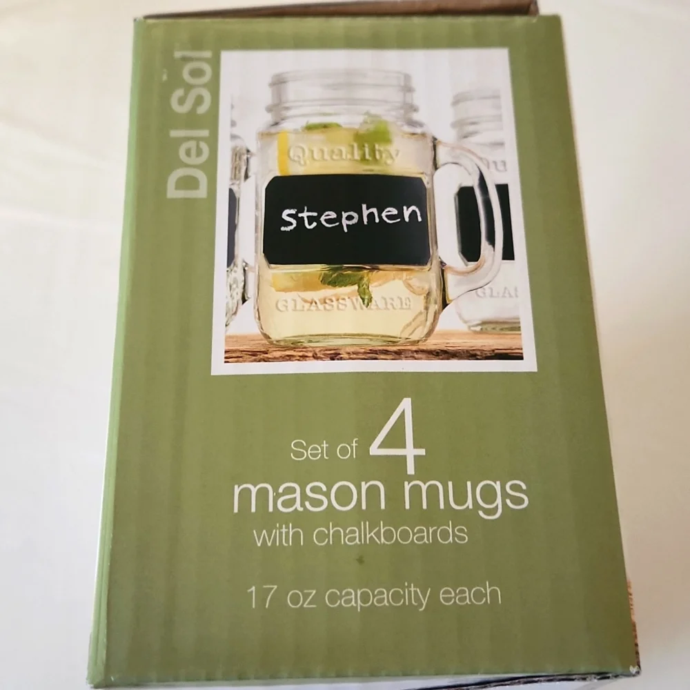 Del Sol Set of 4 Mason Mugs